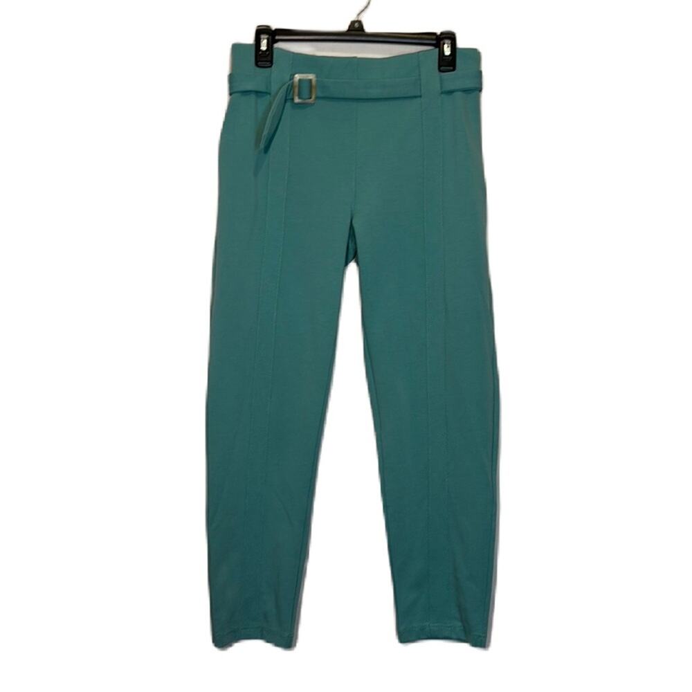Betabrand High Waist Lite Dress Yoga Pants Mint Bluetiful Women's Size L